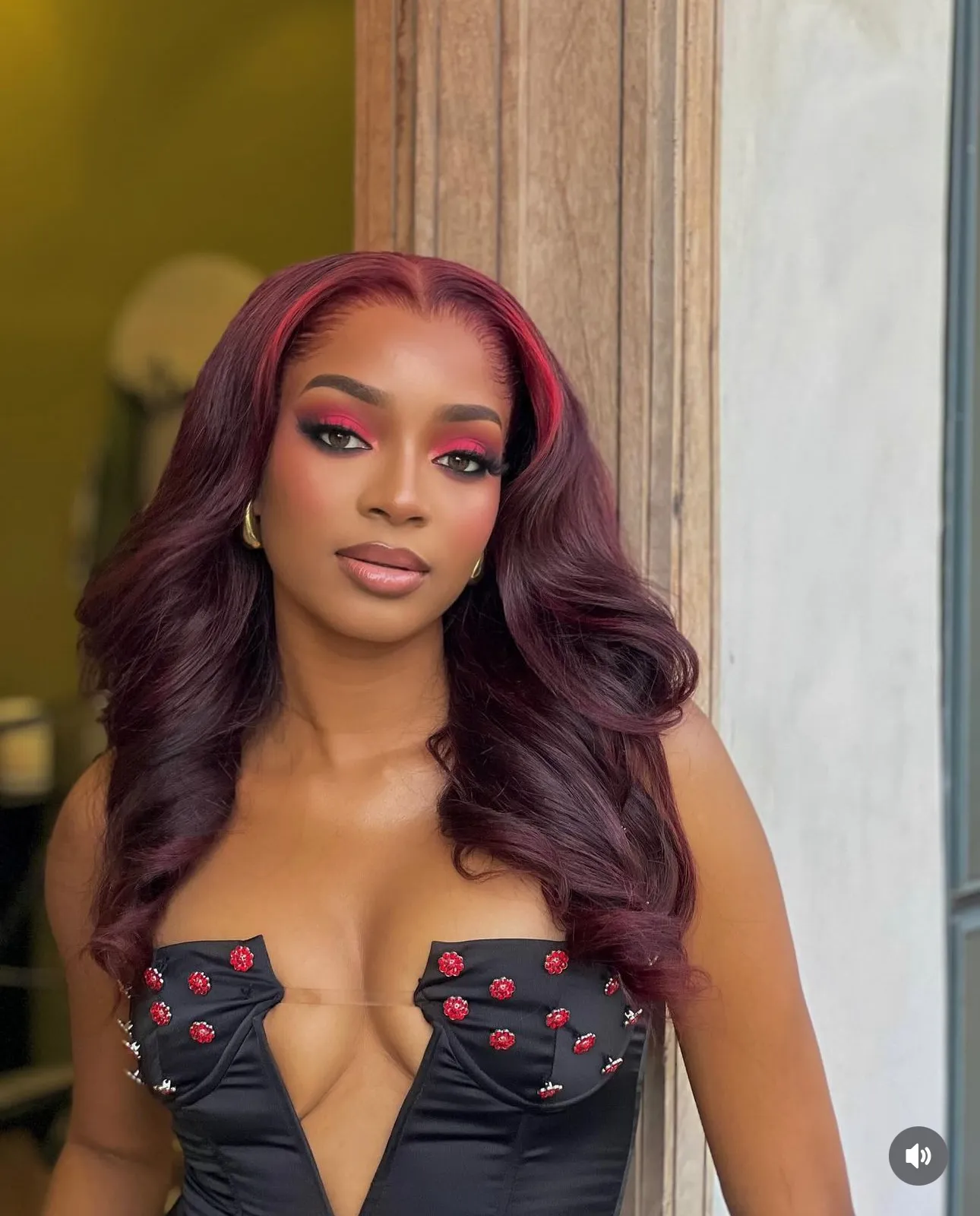 Burgundy waves