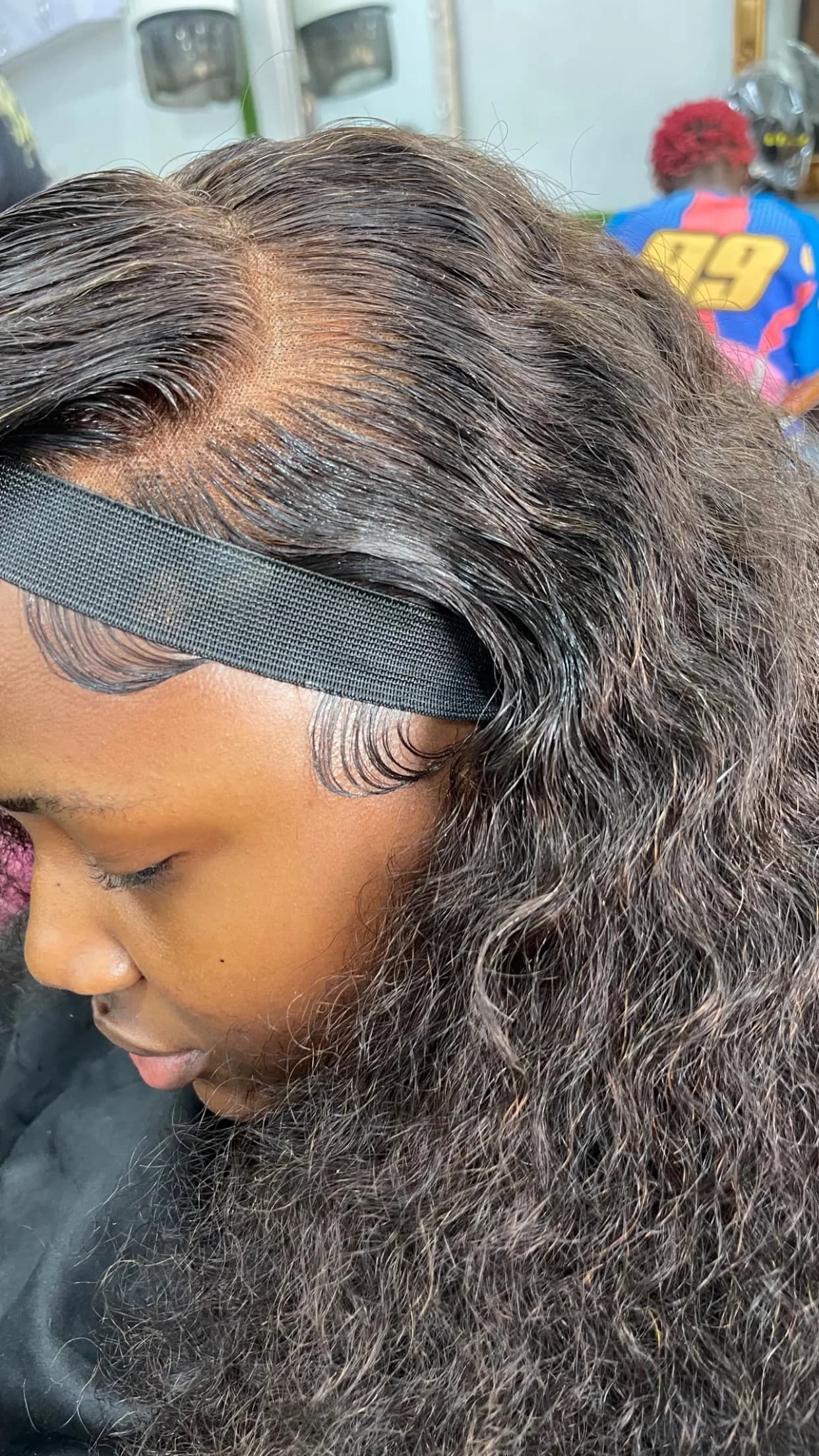 Curly frontal install