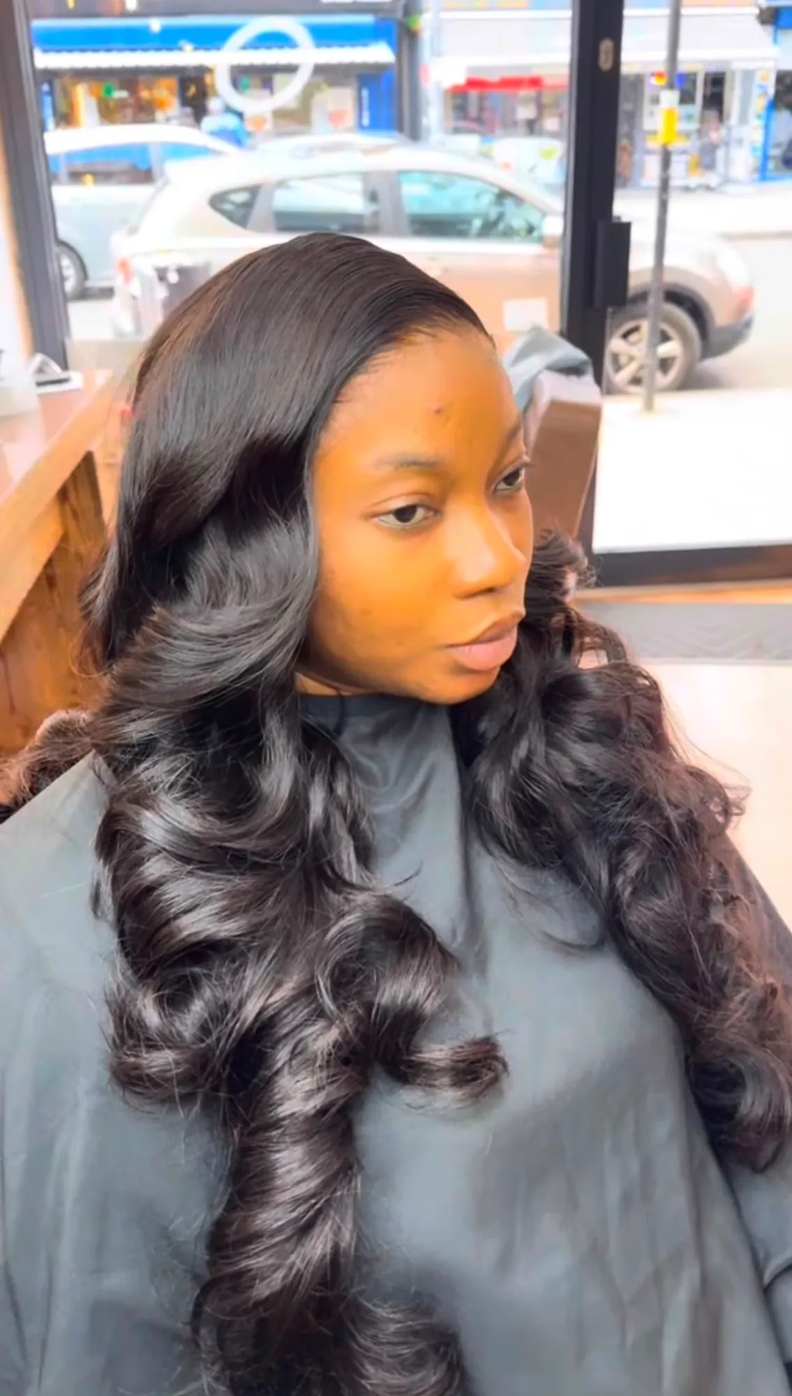 Long bouncy curls sew-in